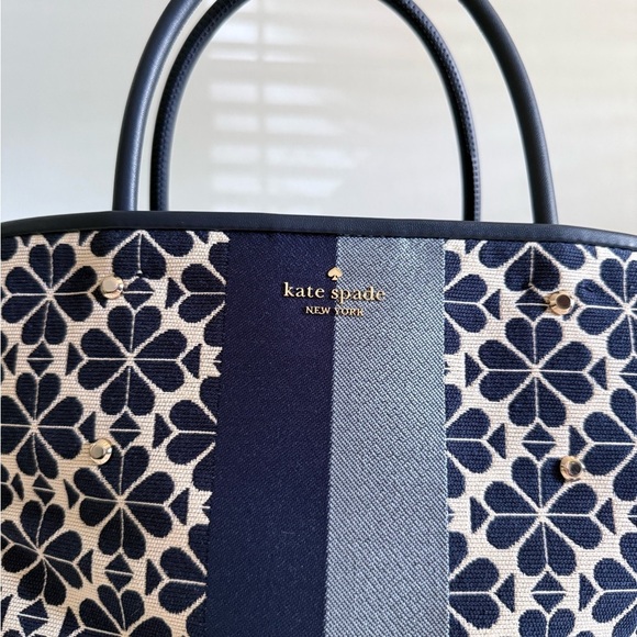 Kate Spade Blue and Cream Floral Tote NWT - Picture 2 of 9